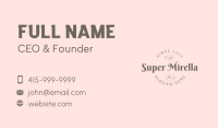 Feminine Round Badge Business Card Image Preview