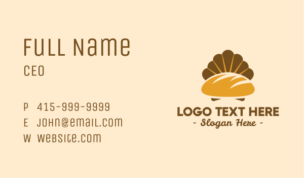 Golden Bread Shell  Business Card Design Image Preview