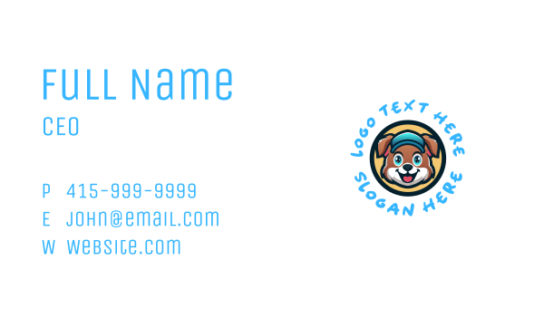 Cute Dog Trainer Business Card Design Image Preview