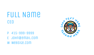 Cute Dog Trainer Business Card Image Preview