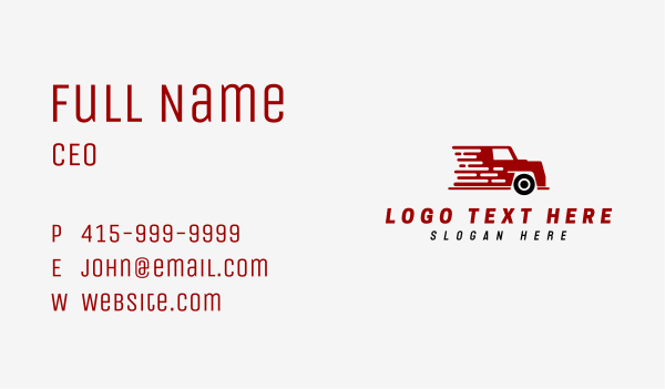 Fast Trucking Vehicle Business Card Design Image Preview