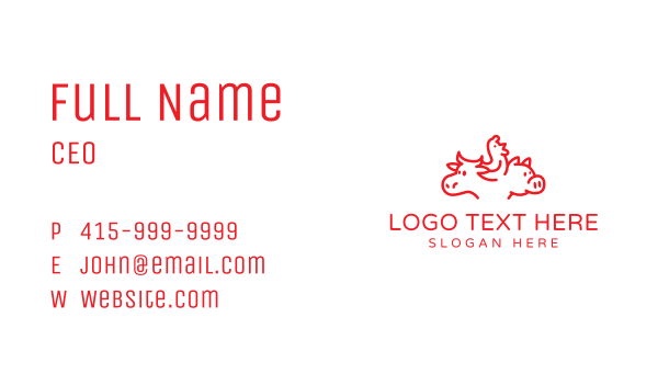 Livestock Domestic Animals Business Card Design Image Preview