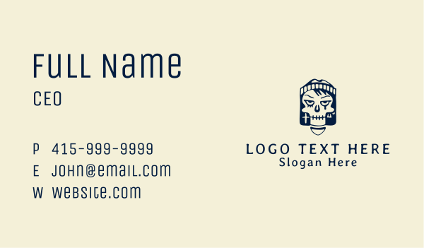 Egyptian Cleopatra Skull Business Card Design Image Preview