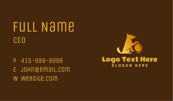 Pet Dog Ball Play Business Card Design Image Preview