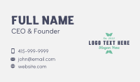 Nature Leaf Wordmark Business Card Preview