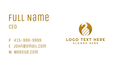 Gold Abstract Business Business Card Image Preview