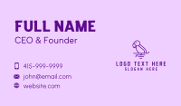 Minimalist Purple Bird Business Card Design