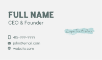 Feminine Watercolor Cursive  Business Card Image Preview