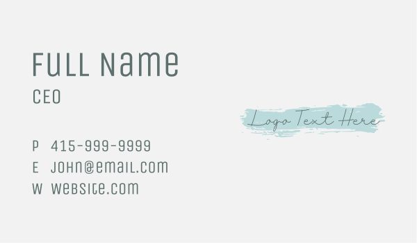 Feminine Watercolor Cursive  Business Card Design Image Preview