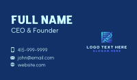 Generic Technology Letter R Business Card Image Preview