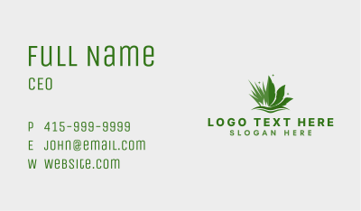 Grass Leaf Lawn Business Card Image Preview