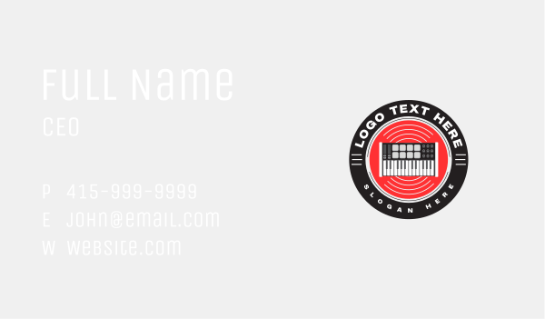 Musical Midi Keyboard Business Card Design Image Preview