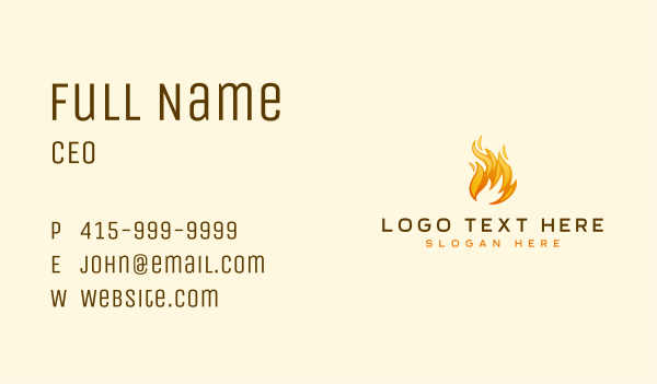 Fire Flame Burning Business Card Design Image Preview