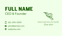 Green Natural Hummingbird Business Card Image Preview