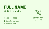 Green Natural Hummingbird Business Card Image Preview