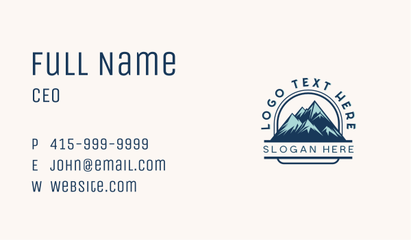 Hiking Mountain Outdoor Business Card Design Image Preview