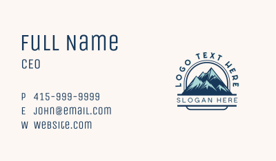 Hiking Mountain Outdoor Business Card Image Preview