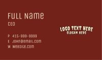 Halloween Scary Wordmark   Business Card Image Preview