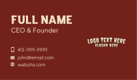 Halloween Scary Wordmark   Business Card Image Preview