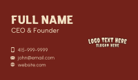 Halloween Scary Wordmark   Business Card Design