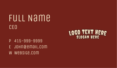 Halloween Scary Wordmark   Business Card Image Preview