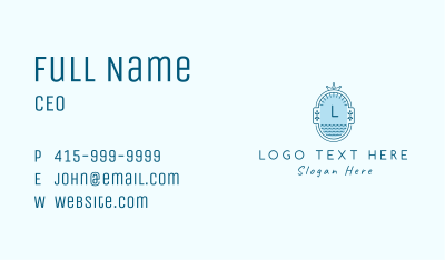 Sea Waves Lettermark Business Card Image Preview
