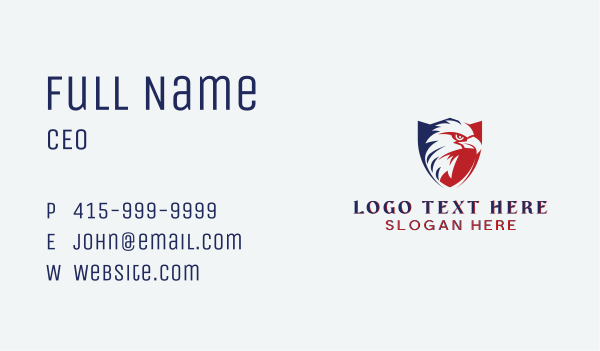 Eagle Head Veteran Business Card Design Image Preview