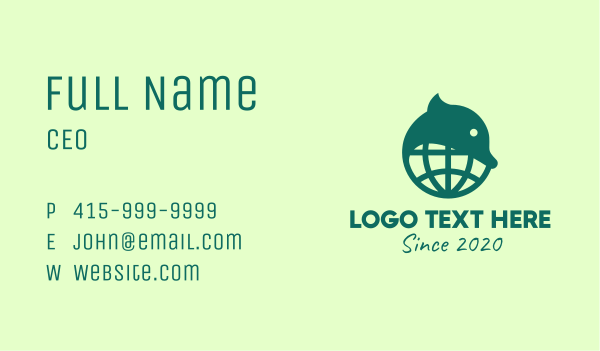 Green Global Wildlife Conservation Business Card Design Image Preview