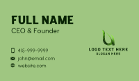 Leaf Letter U Business Card Image Preview