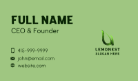 Leaf Letter U Business Card Image Preview
