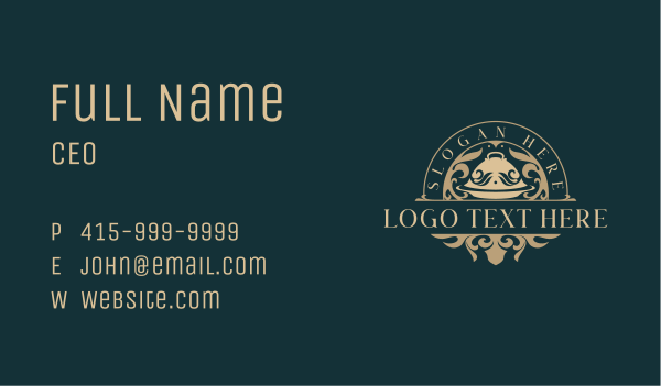  Luxury Gourmet Cloche  Business Card Design Image Preview