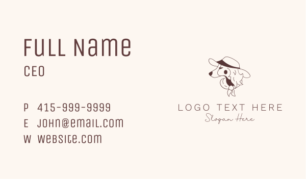 Fashion  Dog Hat Business Card Design Image Preview