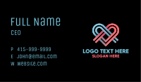 Geometric Heart Knot Business Card Image Preview