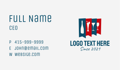Alcoholic Drink Banner  Business Card