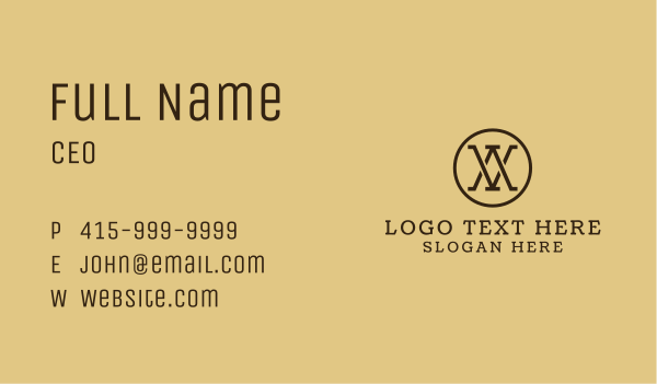 Luxury Hotel Monogram Business Card Design Image Preview