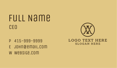 Luxury Hotel Monogram Business Card Image Preview