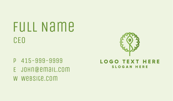 Yoga Tree Pose Business Card Design Image Preview
