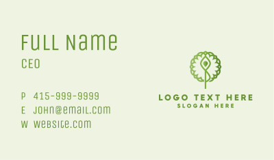 Yoga Tree Pose Business Card Image Preview