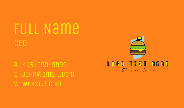 Retro Cheese Burger Business Card Design Image Preview