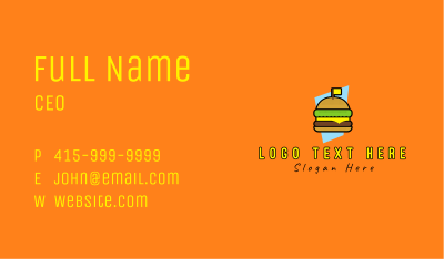 Retro Cheese Burger Business Card Image Preview