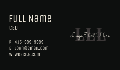 Elegant Salon Lettermark Business Card Image Preview