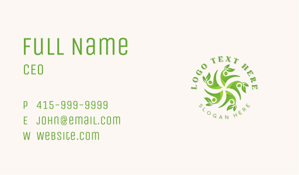 Leaf Community People Business Card Design Image Preview