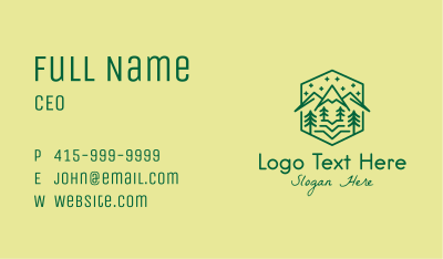 Green Outdoor Nature  Business Card Image Preview