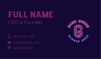 Cool Neon Lettermark Business Card Image Preview