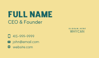 Creative Clothing Wordmark Business Card Image Preview