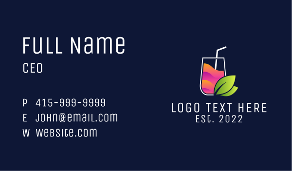 Fresh Tropical Juice Business Card Design Image Preview