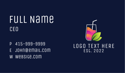 Fresh Tropical Juice Business Card Image Preview