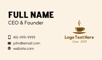 Brow Coffee Cup Business Card Image Preview