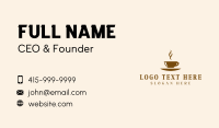 Brow Coffee Cup Business Card Image Preview