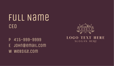 Fine Dining Luxury Restaurant Business Card Image Preview